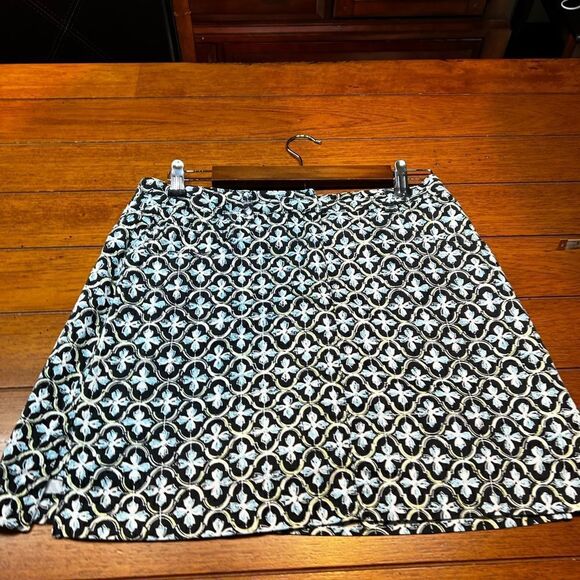 EUC Bamboo Traders Size 4 Blue Print Skort # SK#3 - Picture 2 of 6
